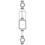 Altman 450-Type-17 Double Pipe In-line Bracket