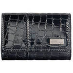 Nikon Coolpix S Series Faux Crocodile Skin Case (Black)