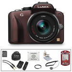 Panasonic Lumix DMC-G3 Digital Camera w/14-42mm Lens & Basic Accessory Kit (Brown)