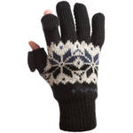 Freehands Men's Rag-Wool Gloves (Large/X-Large, Black)