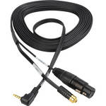 Sescom 12' iPhone / iPod / iPad RA TRRS to XLR Mic & 3.5mm Monitor Cable