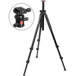 Oben AC-2320L 3-Section Aluminum Lateral Tripod with BB-0 Ball Head Kit