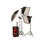 Smith-Victor FL700K 750W 3-Light Softbox Kit
