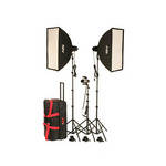 Smith-Victor KQ84 3 Light Pro-Quartz Portraiture Soft Box Kit (120V)