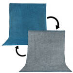 Impact Reversible Muslin Background (10 x 12', Stone Blue/Nickel)