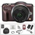 Panasonic Lumix DMC-GF3 Digital Camera w/14mm Lens & Basic Accessory Kit (Brown)