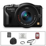 Panasonic Lumix DMC-GF3 Digital Camera w/14-42mm Lens & Basic Accessory Kit (Black)