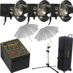 Novatron D1000 3 Fan Cooled Head Starter Kit with Wheeled Case (120V)