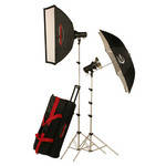Photogenic AKC325K 320W/s Basic Studio 2 Light Soft Box Kit (120V AC)