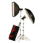 Photogenic AKC645K 645W/s Basic Studio 2 Light Soft Box Kit (120V AC)