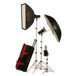 Photogenic AKC990BRK 960W/s Portrait Studio 3 Light Soft Box Kit with Radio (AC/DC)