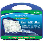 Sanyo eneloop Power Pack Starter Kit in Blue Case: 2nd Generation