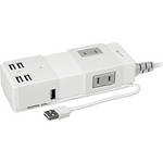 Macally UNISTRIP Portable Power Strip With USB 2.0 Hub and Charger