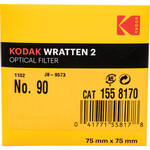 Kodak 3 x 3" #90 Dark Gray Amber Wratten 2 Optical Gel Filter