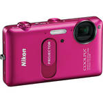 Nikon CoolPix S1200pj Digital Camera With Built-In Projector (Pink)
