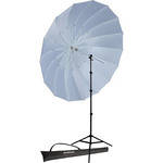 Westcott 7' Parabolic Umbrella (Black/White) with 8' Stand Promo Kit