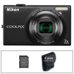 Nikon [Refurbished] Coolpix S6100 Digital Camera with Basic Accessory Kit (Black)