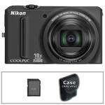 Nikon [Refurbished] Coolpix S9100 Digital Camera with Basic Accessory Kit (Black)