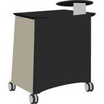 Vaddio Instrukt Lectern with Casters (Gray/Black)