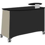 Vaddio Instrukt Teaching Station with Casters (Gray/Black)