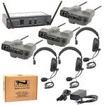 PortaCom 3-User WingMAN Intercom System Kit with Single-Ear Headsets