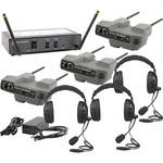 PortaCom 3-User WingMAN Intercom System Kit with Dual-Ear Headsets