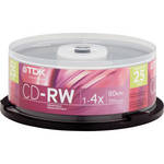 TDK CD-RW 80 MIN DATA 1-4x 25PK SP