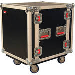 Gator Cases 12U All Black Standard Rack Case With Casters