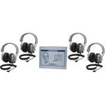 Hamilton Buhl LCB/4/SC7V 4-User Lab Pack with 4 SC7V Headphones and LCB Carrying Case
