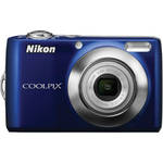 Nikon [Refurbished] Coolpix L22 Digital Camera with Deluxe Accessory Kit (Blue)