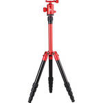 Sirui T-005 5-Section Aluminum Tripod with C-10 Ball Head - Red