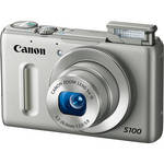 Canon PowerShot S100 12.1MP Digital Camera, 5x Optical Zoom, 3" LCD - Silver