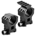 BARSKA 30mm High Tactical Style Riflescope Rings With 1" insert, built in Picatinny rail, and Picatinny base (Matte)