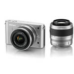 Nikon 1 J1 Mirrorless Digital Camera with 10-30mm / 30-110mm Lens (Silver)