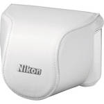 Nikon Leather Body Case Set for Nikon 1 J1 Camera with 10-30mm Lens (White)