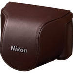 Nikon Leather Body Case Set for Nikon 1 J1 Camera with 10-30mm Lens (Brown)