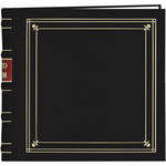 Pioneer Photo Albums Leather Photo Album for 200 4 x 6" Photos, Bi-Directional with Memo Area (Black)