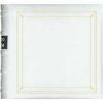 Pioneer Photo Albums Leather Photo Album for 200 4 x 6" Photos, Bi-Directional with Memo Area (White)