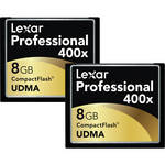 Lexar 8GB CompactFlash Memory Card Professional 400x UDMA - 2 Pack