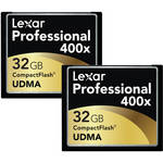 Lexar 32GB Professional 400x Compact Flash Card - 2 Pack