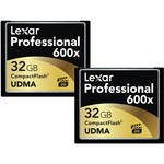 Lexar 32GB Professional 600x Compact Flash Card - 2 Pack
