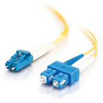 CablesToGo 5m LC/SC Duplex 9/125 Single Mode Fiber Patch Cable (Yellow)