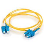CablesToGo SC to SC Duplex 9/125 Single Mode Fiber Patch Cable (5m, Yellow)