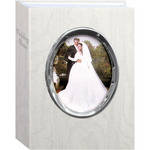 Pioneer Photo Albums Oval Framed Wedding Album (Silver Frame)