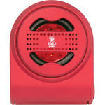 Pyle Home Bass Expanding Chainable Rechargeable Mini Speaker (Red)