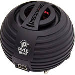 Pyle Home Bass Expanding Chainable Rechargeable Mini Speakers (Black)