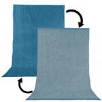 Impact Reversible Muslin Background (10 x 24', Stone Blue/Nickel)