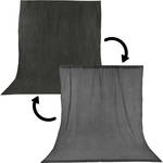 Impact Reversible Muslin Background (10 x 12', Dark Gray/Light Gray)