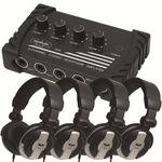 CAD HP110 4-User Headphone Listening Bundle