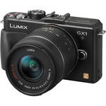 Panasonic Lumix DMC-GX1K 16MP Micro 4/3 Camera Body with 14-42mm Zoom Lens - Black